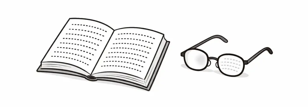 本とメガネ